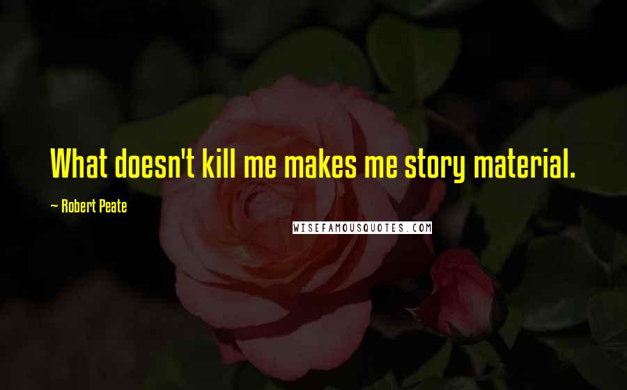 Robert Peate Quotes: What doesn't kill me makes me story material.