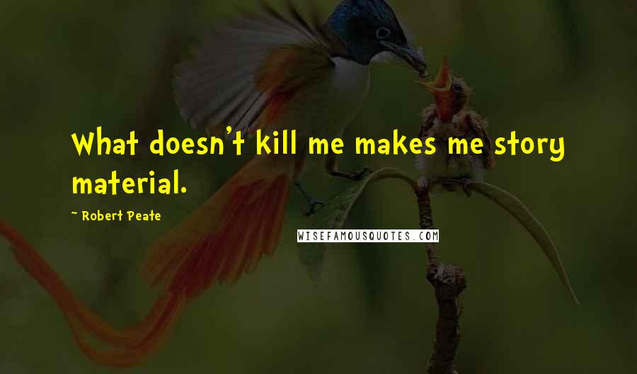 Robert Peate Quotes: What doesn't kill me makes me story material.