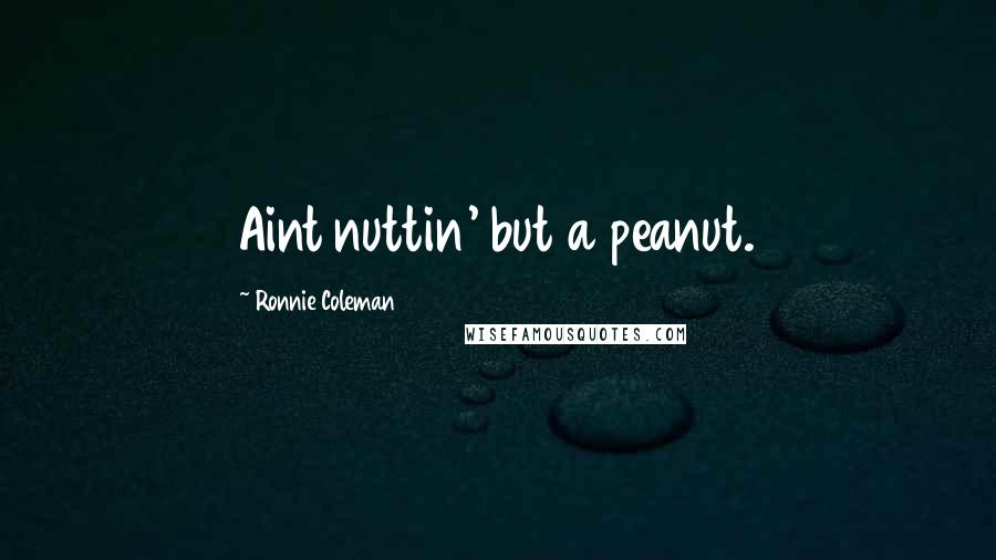 Ronnie Coleman Quotes: Aint nuttin' but a peanut.