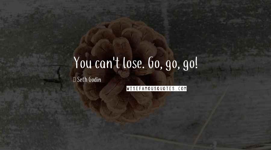 Seth Godin Quotes: You can't lose. Go, go, go!