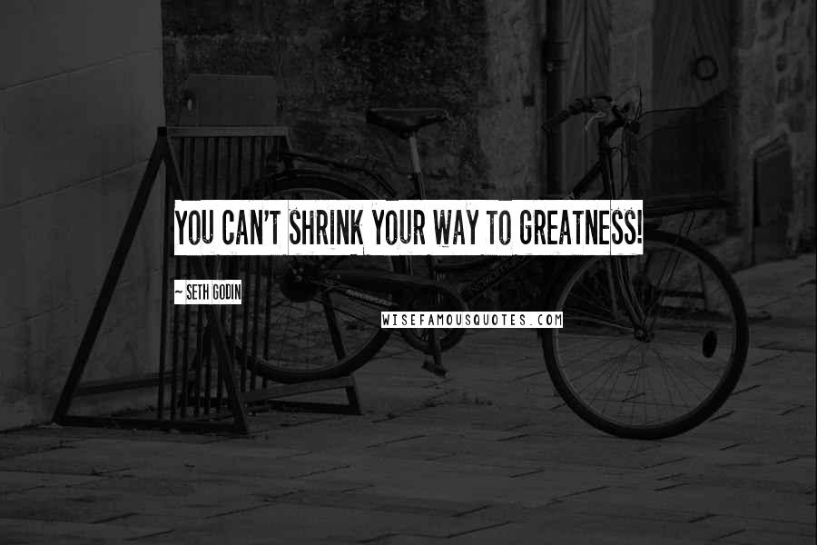 Seth Godin Quotes: You can't shrink your way to greatness!