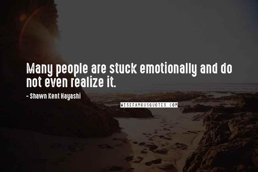 Shawn Kent Hayashi Quotes: Many people are stuck emotionally and do not even realize it.