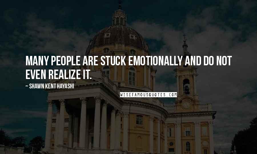 Shawn Kent Hayashi Quotes: Many people are stuck emotionally and do not even realize it.