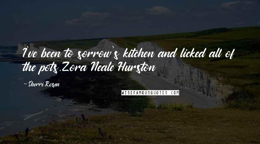 Sherri Rosen Quotes: I've been to sorrow's kitchen and licked all of the pots.Zora Neale Hurston