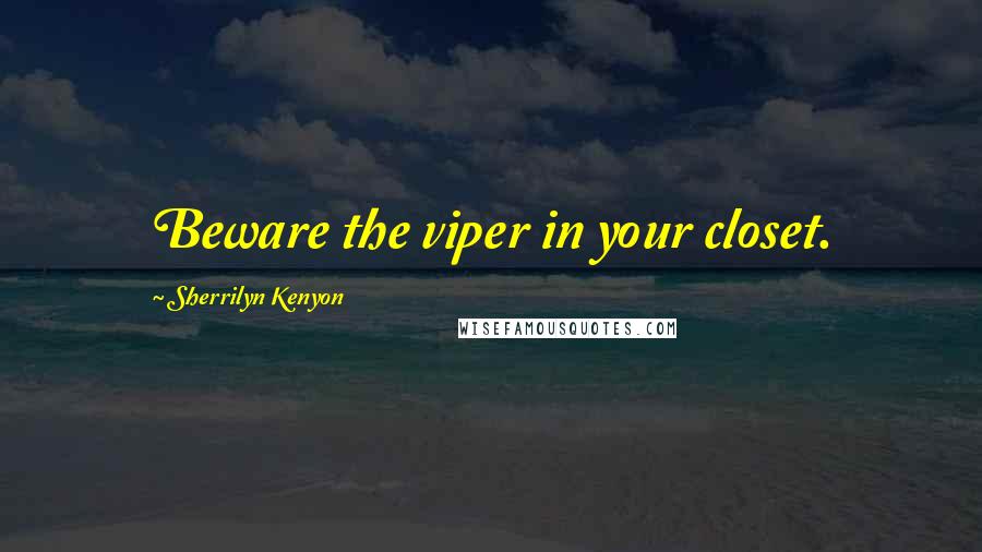 Sherrilyn Kenyon Quotes: Beware the viper in your closet.