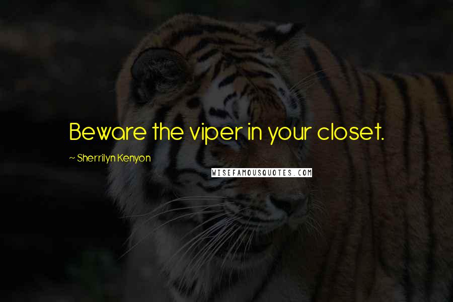 Sherrilyn Kenyon Quotes: Beware the viper in your closet.