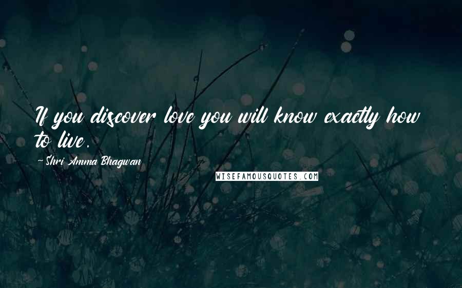 Shri Amma Bhagwan Quotes: If you discover love you will know exactly how to live.