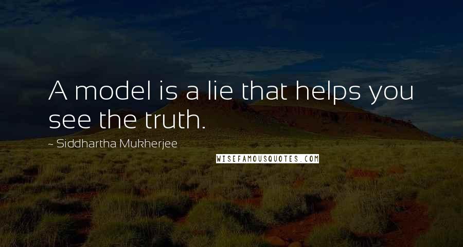 Siddhartha Mukherjee Quotes: A model is a lie that helps you see the truth.