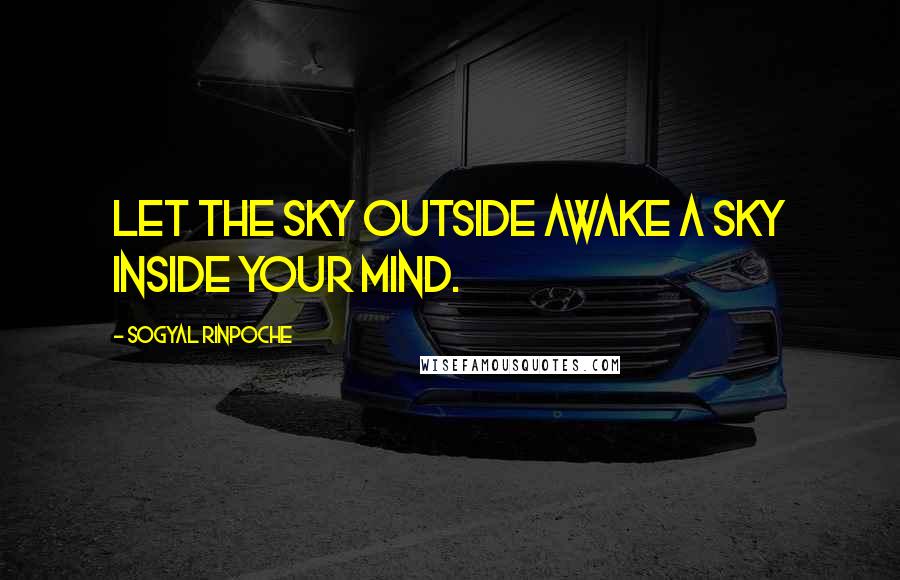 Sogyal Rinpoche Quotes: Let the sky outside awake a sky inside your mind.