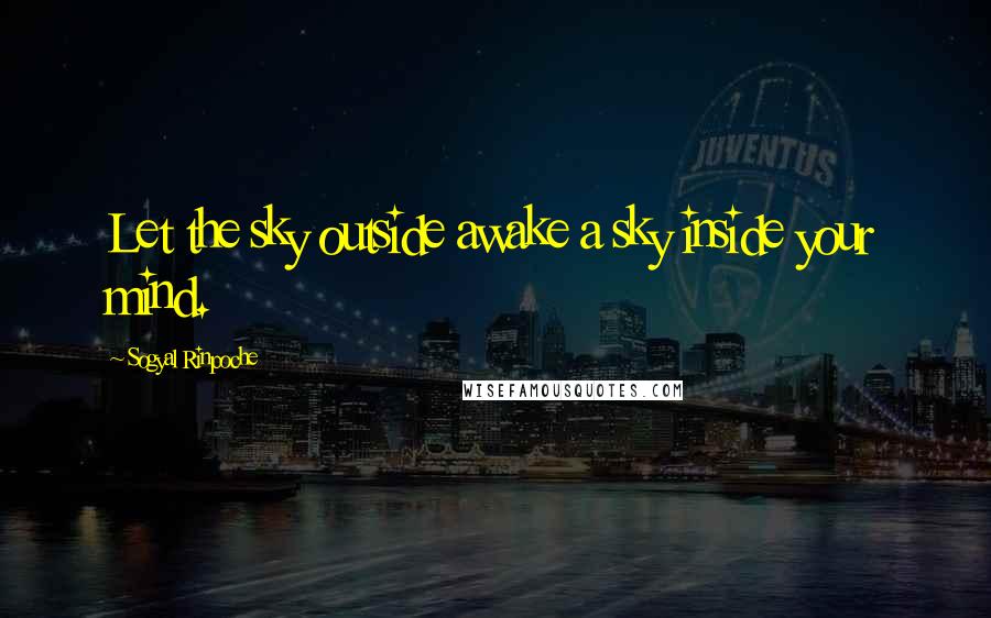 Sogyal Rinpoche Quotes: Let the sky outside awake a sky inside your mind.