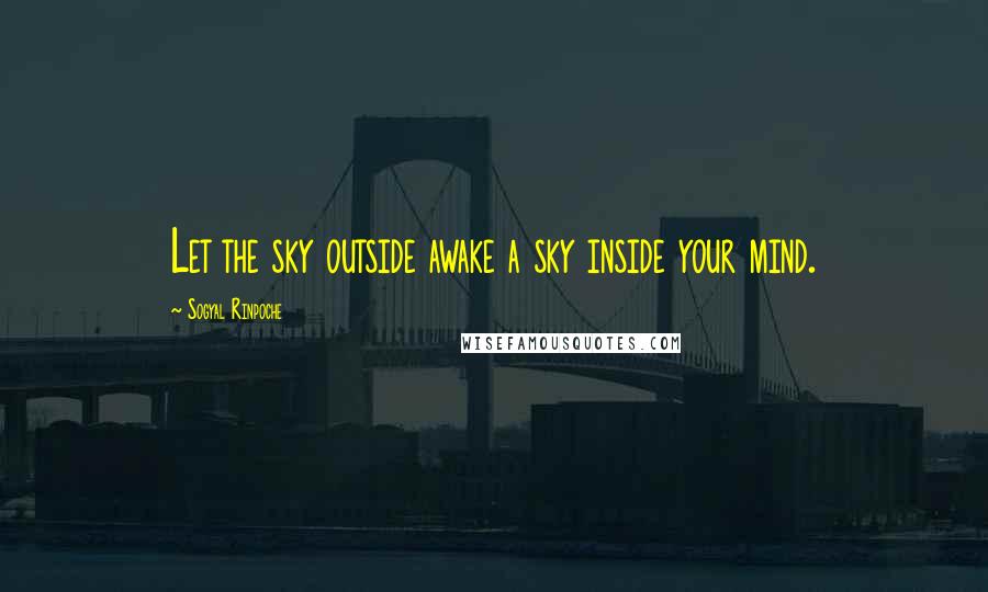 Sogyal Rinpoche Quotes: Let the sky outside awake a sky inside your mind.