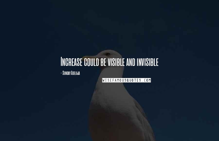 Sunday Adelaja Quotes: Increase could be visible and invisible