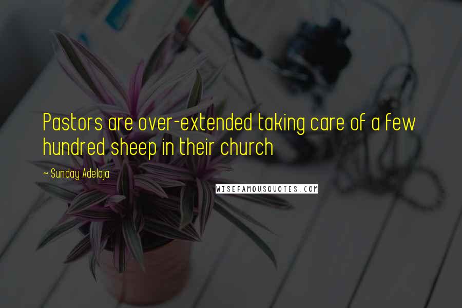 Sunday Adelaja Quotes: Pastors are over-extended taking care of a few hundred sheep in their church