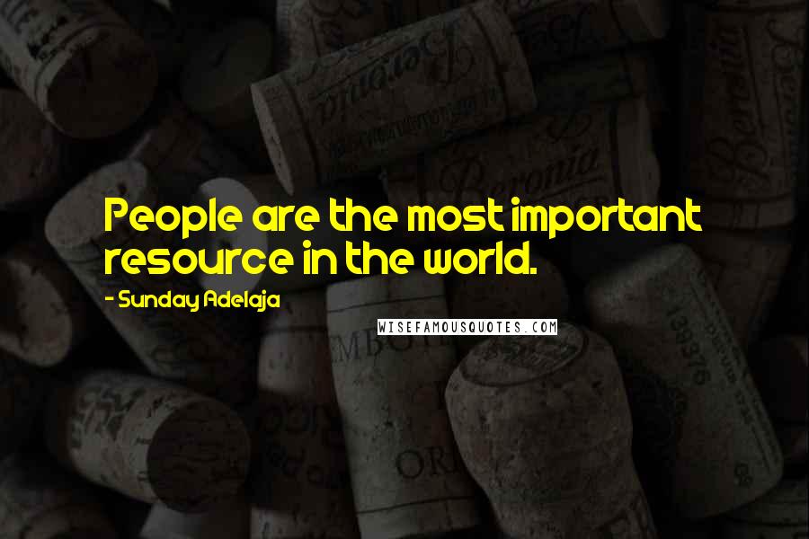 Sunday Adelaja Quotes: People are the most important resource in the world.