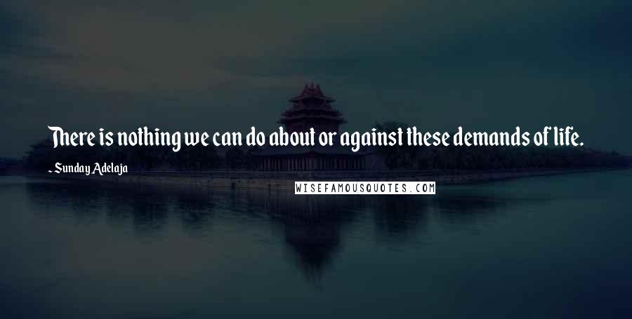 Sunday Adelaja Quotes: There is nothing we can do about or against these demands of life.