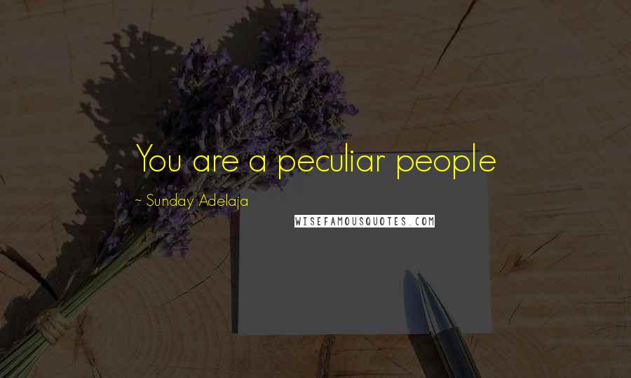 Sunday Adelaja Quotes: You are a peculiar people