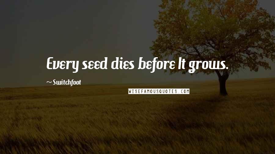 Switchfoot Quotes: Every seed dies before It grows.