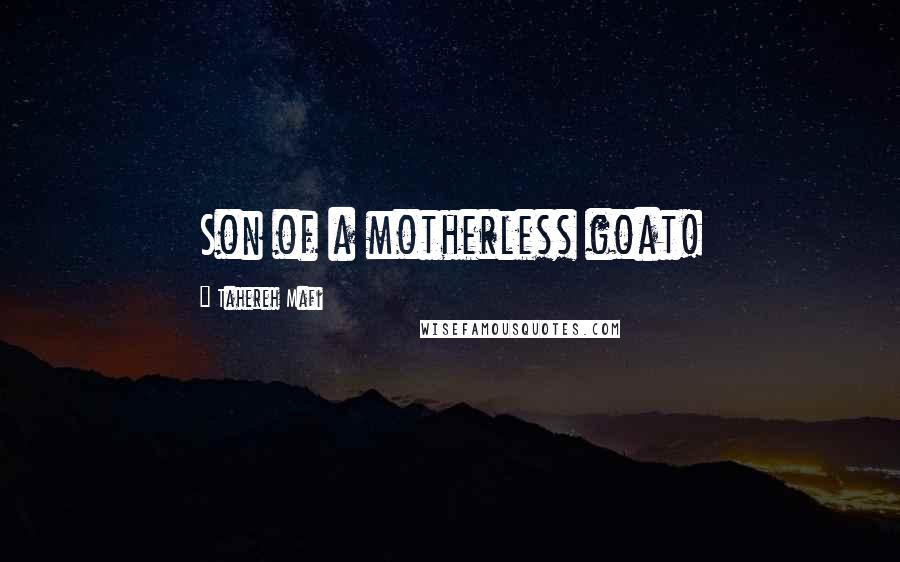 Tahereh Mafi Quotes: Son of a motherless goat!