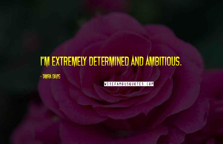 Tamra Davis Quotes: I'm extremely determined and ambitious.