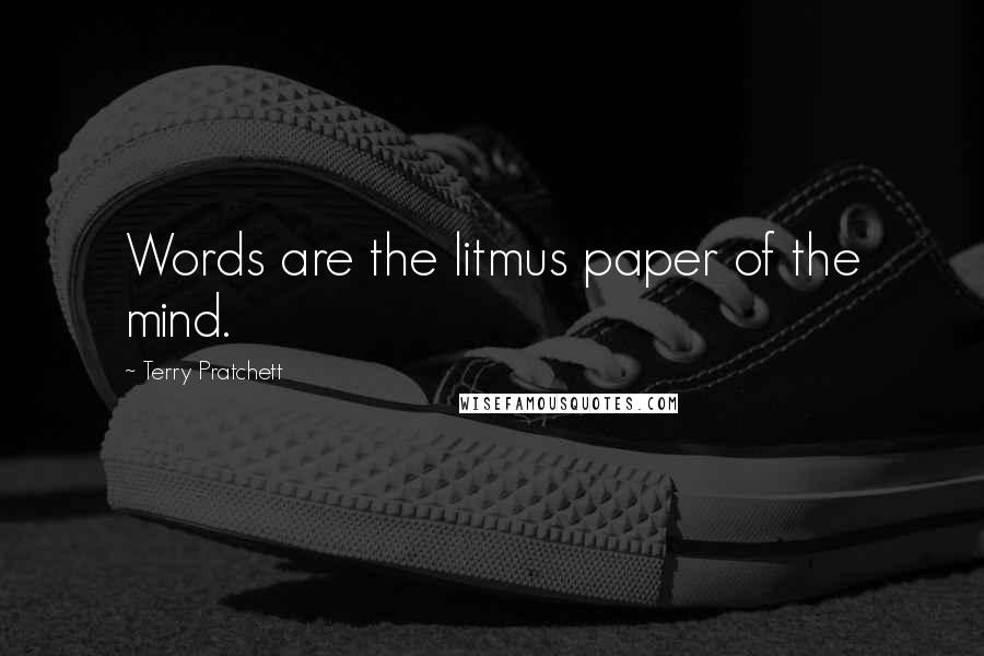 Terry Pratchett Quotes: Words are the litmus paper of the mind.