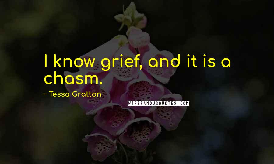 Tessa Gratton Quotes: I know grief, and it is a chasm.