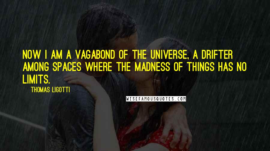 Thomas Ligotti Quotes: Now I am a vagabond of the universe, a drifter among  spaces where the madness of things has no limits. ...