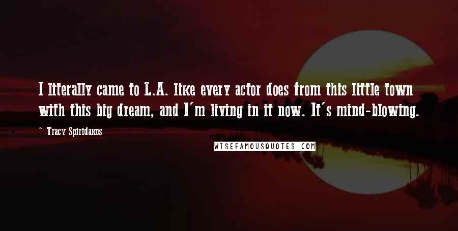 Tracy Spiridakos Quotes: I literally came to L.A. like every actor does from this little town with this big dream, and I'm living in it now. It's mind-blowing.