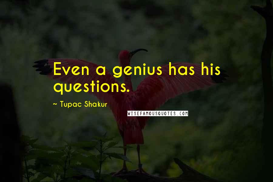 Tupac Shakur Quotes: Even a genius has his questions.