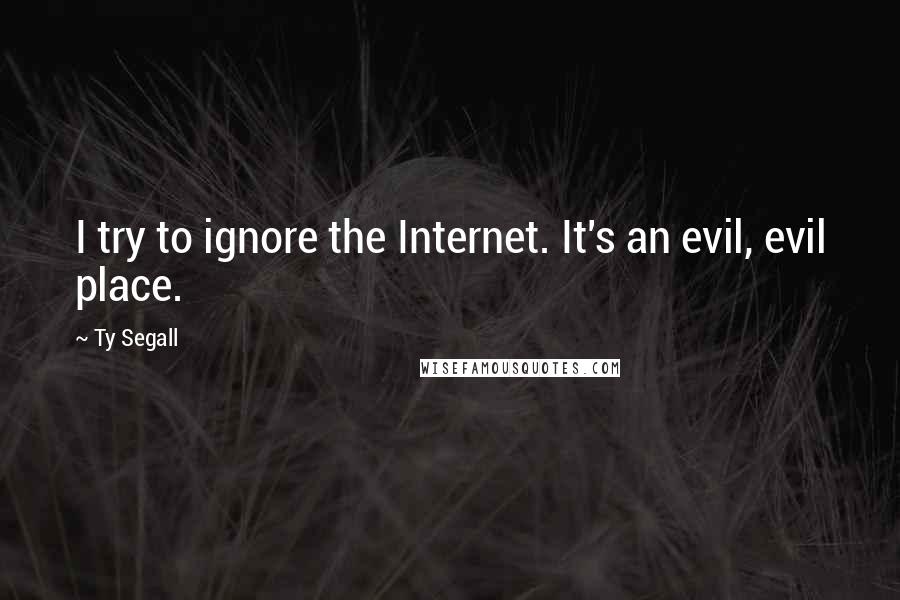 Ty Segall Quotes: I try to ignore the Internet. It's an evil, evil place.