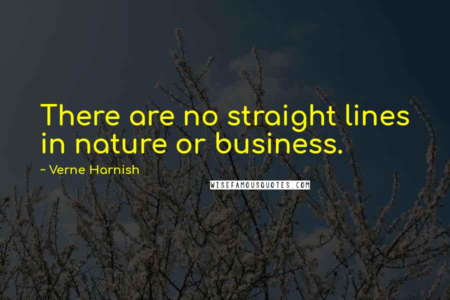 Idol Grand At tilpasse sig Verne Harnish Quotes: There are no straight lines in nature or business. ...