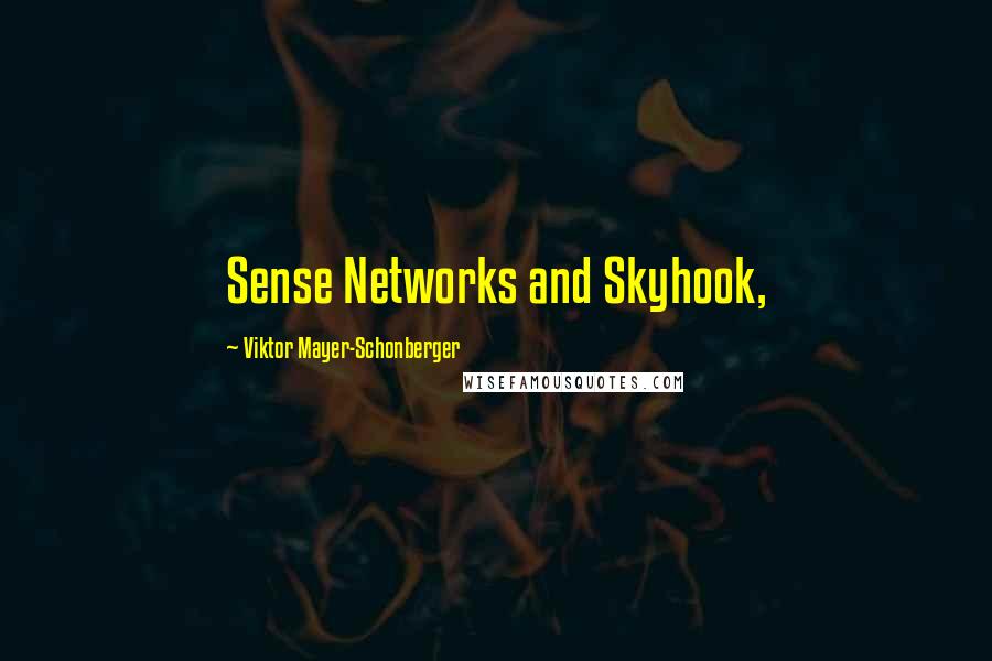 Viktor Mayer-Schonberger Quotes: Sense Networks and Skyhook,