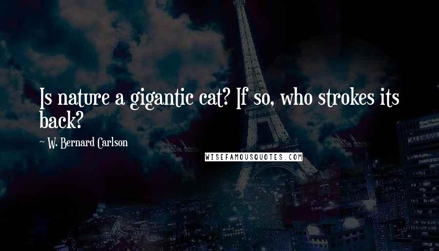 W. Bernard Carlson Quotes: Is nature a gigantic cat? If so, who strokes its back?