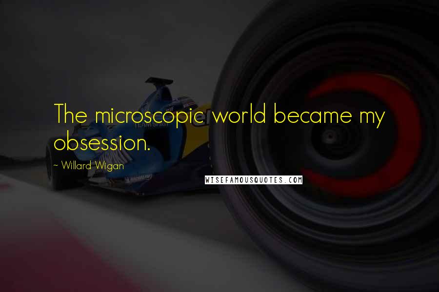 Willard Wigan Quotes: The microscopic world became my obsession.