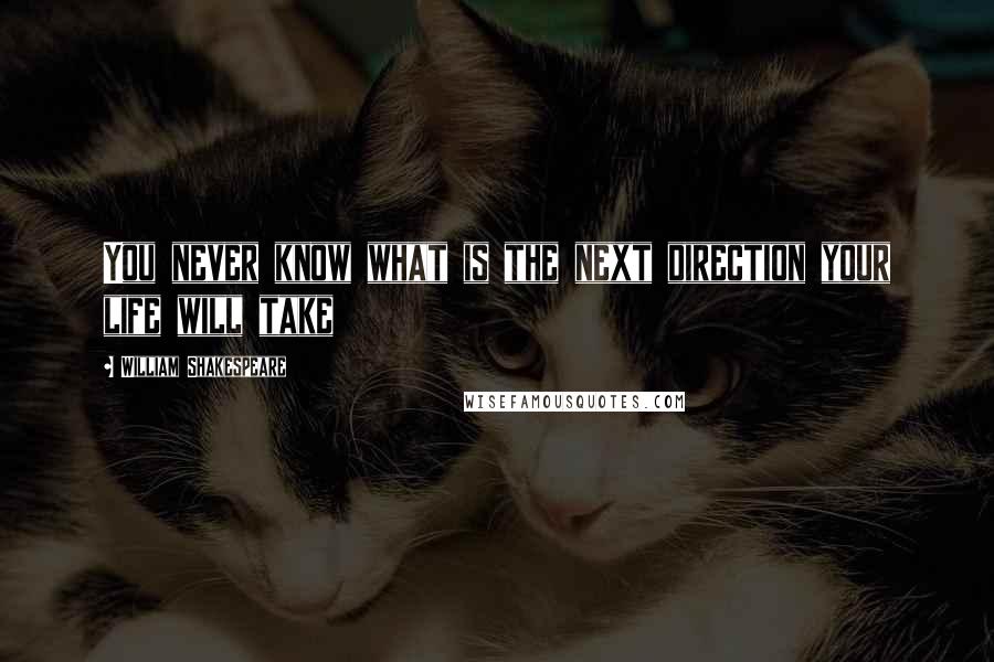 William Shakespeare Quotes: You never know what is the next direction your life will take