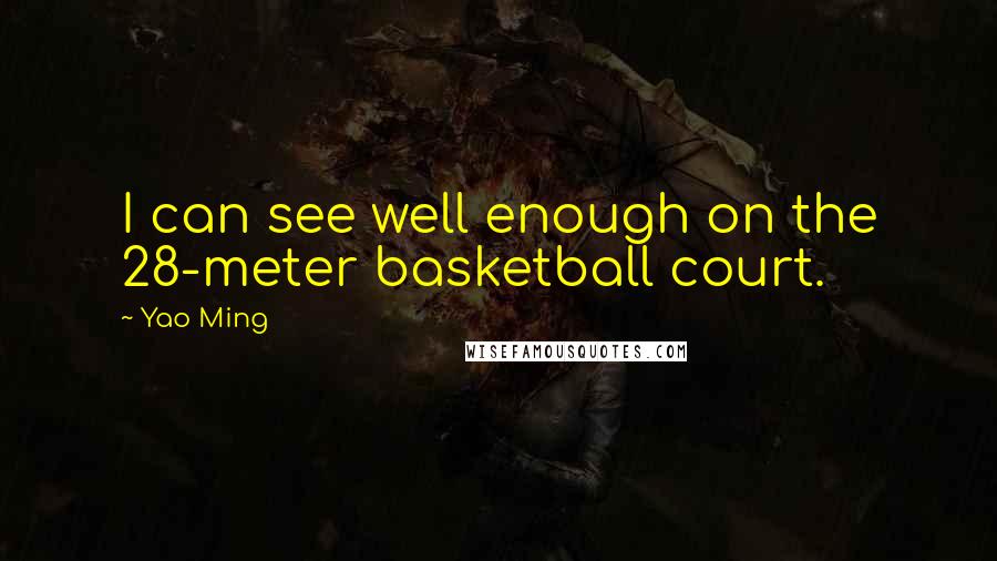 Yao Ming Quotes: I can see well enough on the 28-meter basketball court.